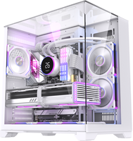 Boîtier de jeu 2026 en promotion, boîtier PC ARGB, 3 côtés en verre trempé, noir, boîtier d'ordinateur, boîtier de jeu PC, ATX Micro-ATX ITX