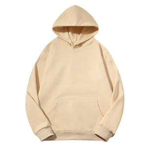 Sudadera con Capucha de Algodón Grueso de 300g, Color Sólido, Estilo Casual Holgado, Venta al por Mayor, Sudaderas Casuales para Hombre y Mujer - Product Image 3