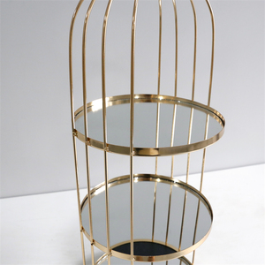 Zk230155 बेकिंग उपकरण केक टेबल सजावट के लिए 3-टियर मिठाई संगमरमर स्टैंड स्नैक धातु पक्षी पिंजरे रैक संगमरमर केक स्टैंड - Product Image 4