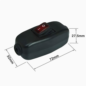Interruptor de tornillo SPST de 6A y 250V con clasificación IP65 a prueba de agua, con indicador LED rojo para lámpara de mesa/escritorio/cama - Product Image 2