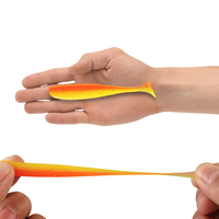 Lot de leurres souples de pêche 25, 50 ou 100 pièces, 6cm, 7cm, 9.5cm, avec hameçons à tête plombée, 10 couleurs, leurres souples artificiels bioniques à queue en T