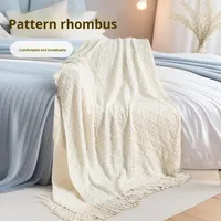 Nordische Bedruckte Gewebte Luxus-Minimalistische Naturheilungs-Stil Yogadecke, Multifunktionale Decke für Nickerchen, Sofa, Bett, Luftmatratze