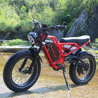 Vélo électrique tout-terrain à pneus larges avec moteur de moyeu arrière 1500 W, livraison directe depuis l'entrepôt UE/USA, pour adultes