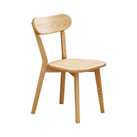 Chaise de salle à manger latérale en bois massif, ergonomique, avec dossier plat, pour la maison, la cuisine, le bistrot, le petit restaurant