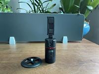 Stabilisateur de cardan P02 AI à suivi automatique, support de téléphone rotatif à 360°, cardan de suivi de bureau avec télécommande pour la photographie en direct en extérieur