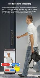 3D Nhận Dạng Khuôn Mặt Thông Minh Khóa Tự Động Cửa Vân Tay Mã Khóa Wifi Sinh Trắc Học Không Thấm Nước 6068 Lỗ Mộng Nhà Thông Minh Kỹ Thuật Số Khóa - Product Image 4