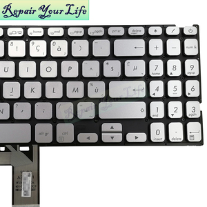 คีย์บอร์ดเรืองแสงสำหรับ <span class=keywords><strong>Asus</strong></span> <span class=keywords><strong>VivoBook</strong></span> 15 A512 <span class=keywords><strong>X512</strong></span> P1504F V5000 P1504UA P1504DA แป้นพิมพ์0KNB0-5624BE00 F512สีเงินใหม่ - Product Image 4