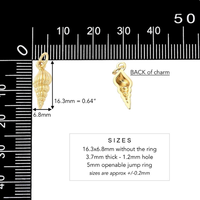 Pendentif en coquille de conque plaqué or 18 carats, breloques tropicales personnalisées pour la navigation océanique, fabrication de bijoux DIY tendance
