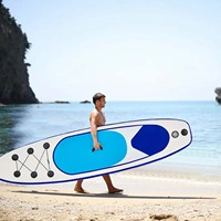 Grand stock de planches de paddle gonflables en gros, taille personnalisée, PVC écologique, planche SUP à 3 ailerons pour les eaux offshore