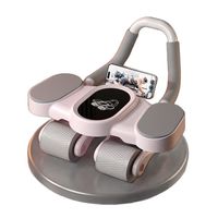 Rouleau abdominal automatique à six roues pour hommes et femmes, entraîneur de abdominaux pour un six-pack, rouleau de fitness pour le renforcement du ventre JFL04-01