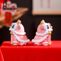 Figurine de danse du dragon en résine, style chinois porte-bonheur, décoration de bureau à domicile, objet de collection, cadeau