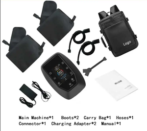 Masajeador de Piernas Digital Recargable de Última Generación con Compresión de Aire, Botas de Recuperación Deportiva con Calor para Aplicación en Pies, Funciona con Batería - Product Image 6