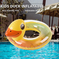 Bouée gonflable en PVC pour enfants, motif canard, écologique, pour piscine, plage et voyage