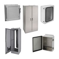 Boîtier en acier inoxydable pour distribution électrique extérieure étanche avec indice de protection IP66 et kit d'estampage métallique