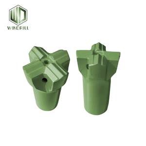 Bocado transversal afilado 46mm para 22 mm (7/8 ") Hex. Rod 7 ° Taper Angle Pequeno Buraco Blasting Rock Broca - Product Image 1