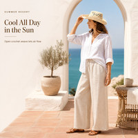 Chapeau de soleil d'été ajouré en paille à large bord avec bande de perles coquillages et sangle de menton pour la plage, le camping et les voyages, vente en gros