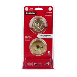Hermex serratura CERO-11 resistente antifurto impermeabile in ottone brillante catenaccio farfalla chiave 70mm misura in acciaio inox alluminio zinco - Product Image 1