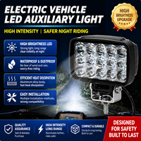 Phare auxiliaire avant LED super lumineux 12V-85V pour vélo électrique, scooter, tricycle, plug and play, câble de 85 cm
