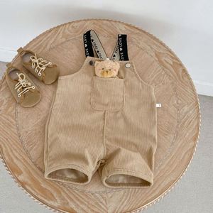 OEM ODM 0-3 jaar oude baby corduroy rugzak korte broeken Koreaanse versie van kinderbroeken groothandel babykleding - Product Image 4