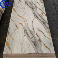 Panneau mural en PVC marbré brillant UV de luxe moderne pour intérieur commercial