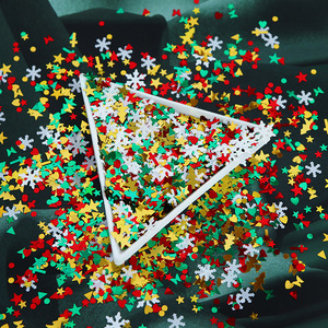 INTODIY 10g Conjunto De Combinação De Natal Lantejoulas De Natal Grosso Lantejoulas De Neve Estrelas Da Árvore De Natal Mixed Glitter Patches - Product Image 4