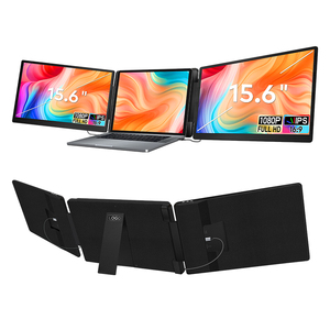 2026 FOPO 15.6 Laptop Screen <b>Extender</b> Triple Portable Monitor FHD IPS USB C HDMI OEM ODM <b>Plug</b> And Play Screen Extension - Product Image 1