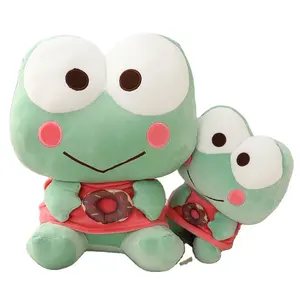 Großhandel Kawaii Anime grüner Frosch Kuromi Melodie-Spielzeug Sanrio Keroppi gefüllte Tiere Plüsch-Klauemaschine