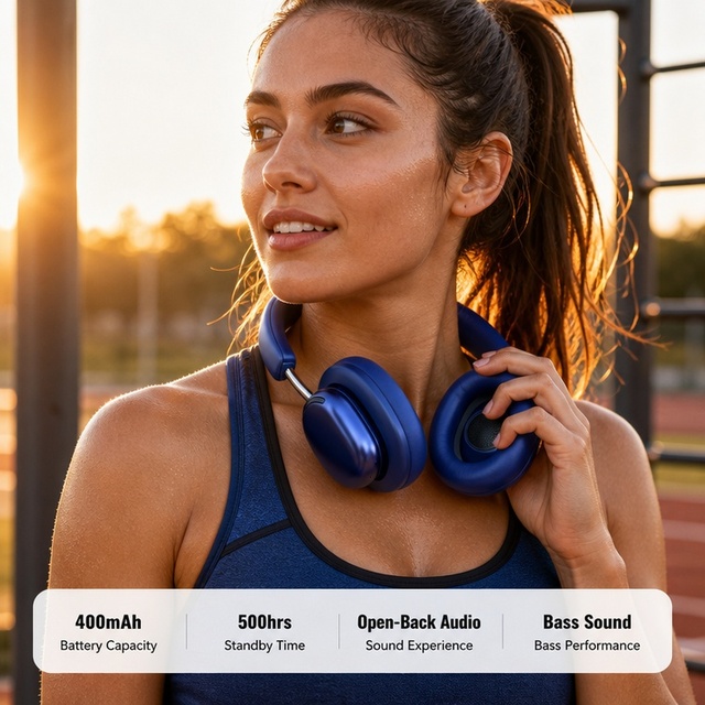 Airy Max Wireless Over-Ear Headphones Active Noise Cancellation ANC Touch Control Hi-Fi Sound IPX0 Waterproof Sports 2026