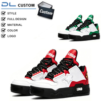 Chaussures de skate mi-montantes personnalisables avec accent étoile, baskets décontractées unisexe à plateforme, logo personnalisable, toutes saisons, streetwear, tricotées, Vibram