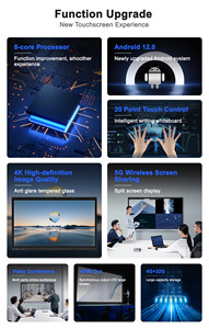 Sistema operativo dual (Android/Windows) 75 86 98 pulgadas Panel interactivo Pantalla táctil Pizarra digital Tablero inteligente para conferencia - Product Image 5