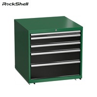 Armoire à outils roulante en acier robuste Rockshell, 5 tiroirs, capacité de charge de 150 kg/tiroir, OEM/ODM/OBM disponible, industrielle, 1,2-2 mm
