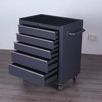 Carrito de Herramientas de Cinco Cajones en Oferta, Caja de Herramientas Multifuncional, Carrito Pequeño para Reparación de Automóviles, Gabinete Móvil Resistente