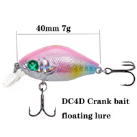 LUTAC Noise Discount Offer 40mm/7g Floating Crank Bait Leurres de pêche ABS Plastic Laser Coating Skin Treble Hook Hard Baits