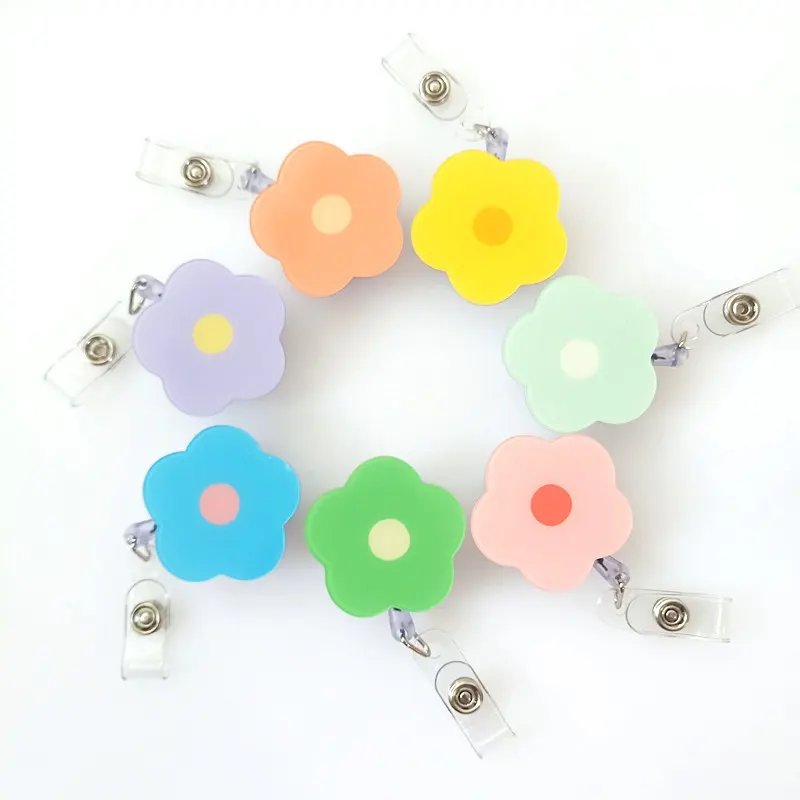 Wholesale Cute Medical Nurse Personalized Funny Name Retractable Acrylic Badge Reel Holder Accessories