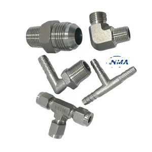 SS304 316 BSPT NPT Thread Adapter Screw Tee Stainless Steel Pipe Fitting