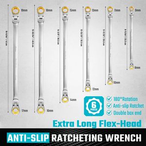 Professional Movable Head <b>Ratchet</b> <b>Spanner</b> Wrench Flexible Tool Automotive Repair Adjustable - Product Image 4