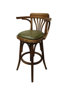 Taburete de <span class=keywords><strong>Bar</strong></span> de madera maciza francés vintage, asiento de mostrador giratorio de estilo japonés, mesa alta famosa de Internet para uso en Isla o <span class=keywords><strong>bar</strong></span> - Product Image 4