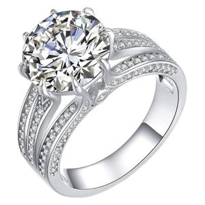 S925 plata esterlina 5 quilates Moissanite anillo de mujer Edición Avanzada 5ct Mosan Diamond Crescent Pupil al por mayor - Product Image 1