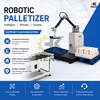 Système de palettisation robotisée à haute vitesse HEKON pour entrepôt, système de palettisation automatique pour aliments, boissons, boîtes en carton, empilage de sacs, robot