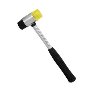 Marteau en caoutchouc avec tête jaune et manche noir pour l'installation à domicile et la bijouterie, plusieurs spécifications disponibles - Product Image 1
