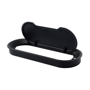 Boîte de rangement ovale pour câbles de bureau 105x285 avec couvercle rabattable en plastique et trou de câblage pour table, accessoires de câblage - Product Image 2