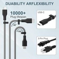 Chargeur pour ordinateur portable USB C HP 65W en gros, remplacement pour HP Spectre x360 Pavilion Elite X2 Type C, adaptateur secteur USB-C HP 65w