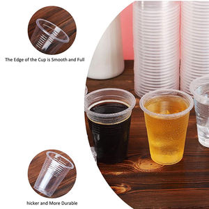 أكواب بلاستيكية للاستخدام مرة واحدة ، أكواب شفافة للحفلات ، أكواب بلاستيكية سائبة ، مياه باردة ، صودا ، شاي مثلج ، عصير - Product Image 4