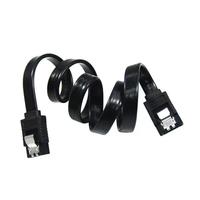 Cable de datos SATA de 90 grados, ángulo recto, SATA III, 6,0 Gbps, negro con bloqueo para unidades HDD, SSD, CD y DVD, 1 unidad