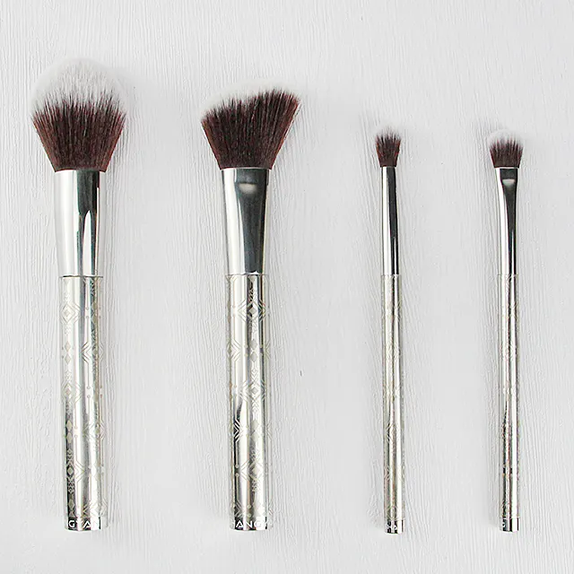 2022 Hot Selling Beauty 4PCS Kit Vegan Makeup Brushes Professional Stainless Steel Handle Free Shipping