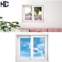 Ventana Corredera de PVC, Insonorizada, Resistente al Viento, con Vidrio de Impacto para Huracanes, Diseño Moderno, para Exteriores, Baños y Cocinas, Color Personalizable