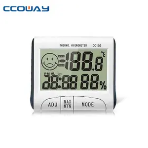 OEM شاشة الكريستال السائل البسيطة الرقمية ترمومتر داخلي مقياس الحرارة الرطوبة لغرفة المنزلية