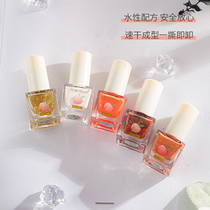 Ensemble de vernis à ongles transparent à base d'eau, effet glace, sans cuisson, durable, décollable, séchage rapide, brillant - Product Image 3