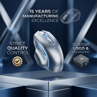 Custom logo computermuis, goedkope muis, oplaadbare 6D stille bluetooth 2.4G draadloze muis voor tablets en laptops