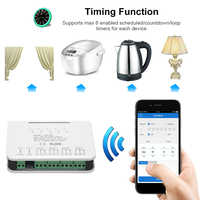 Module intelligent RF EWeLink 220V 85-250V 433Mhz, interrupteur sans fil à télécommande, interrupteur 4 voies, maison intelligente, relais intelligent WiFi